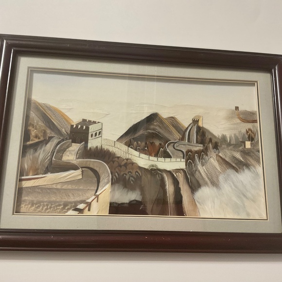 Feather Great Wall of China 3-D Relief Art Picture - Picture 7 of 8